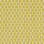 Honeycomb-inspired pattern featuring yellow and white hexagons creates textured surface.