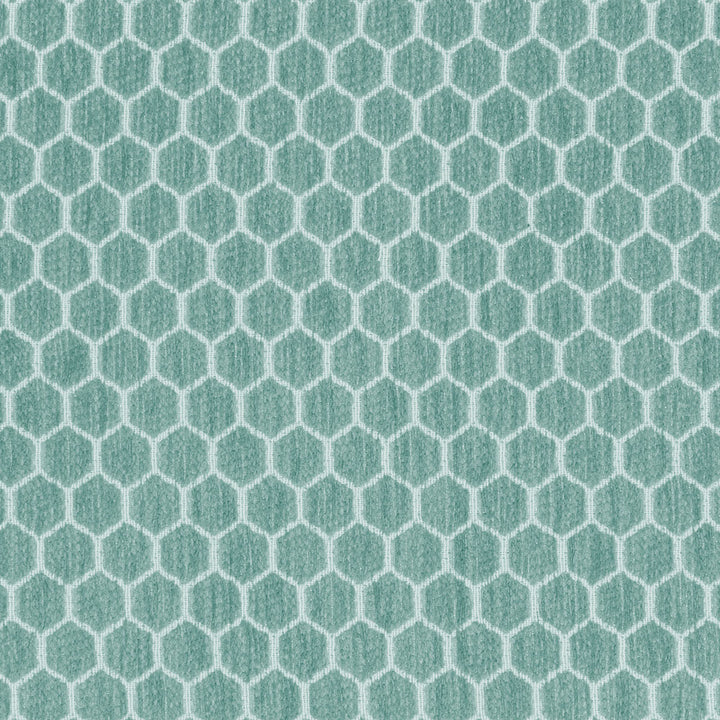 Textured teal honeycomb pattern with rounded hexagons and gray outlines