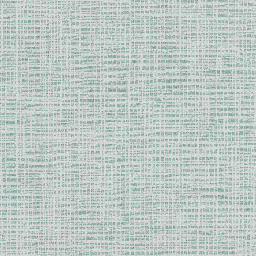 Close-up of a light aqua and white woven fabric pattern.
