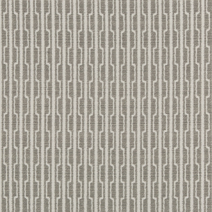 Textured fabric with rhythmic undulating lines in alternating gray shades.