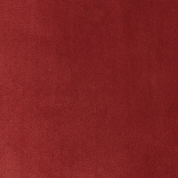 Close-up of vibrant red woven fabric with subtle mottled texture.