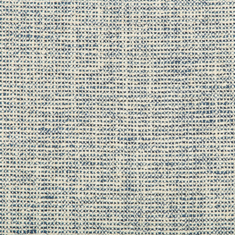 Close-up of high-quality, durable fabric with speckled blue pattern
