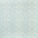 Symmetrical, intricate pattern in blue shades with petal-like motifs.