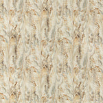 Symmetrical feather pattern in muted colors adds elegance to textiles.