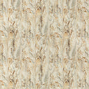 Symmetrical feather pattern in muted colors adds elegance to textiles.