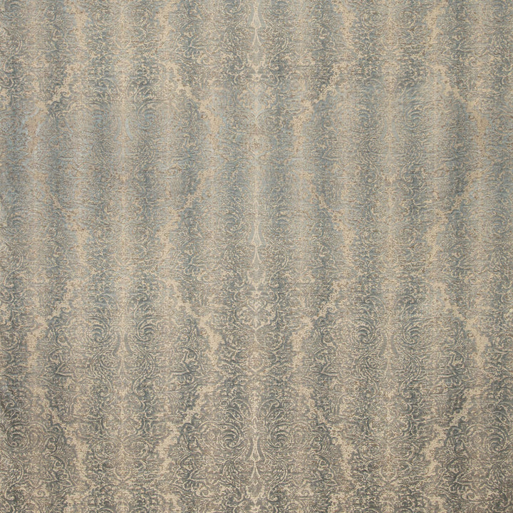 Exquisite, symmetrical patterned fabric with muted colors and elegant design.