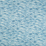 An artistic, hand-drawn pattern of stylized waves in soothing blues.