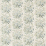 Soft, muted botanical motifs in cool greens and greys.