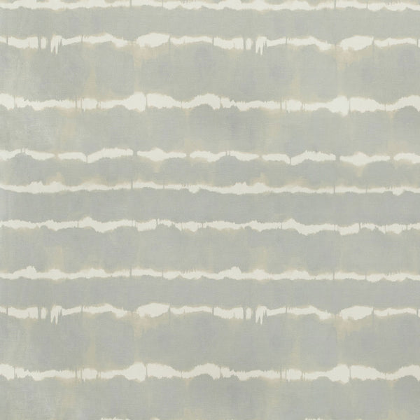 Neutral-toned, modern striped fabric with organic brushstroke-like pattern.