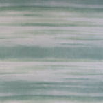 Abstract green and white stripes on textured fabric or canvas.