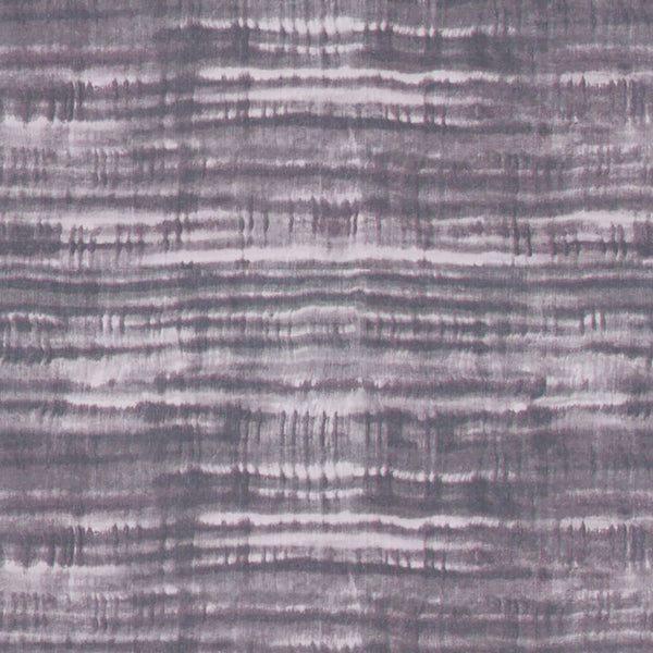 Close-up shot of rustic grey fabric with irregular striped pattern.