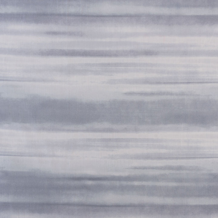 Textured fabric with horizontal striped pattern in varying shades of grey.