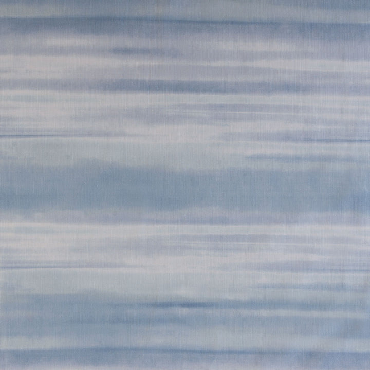 Soft blue textile with horizontal bands evoking serene water reflections.