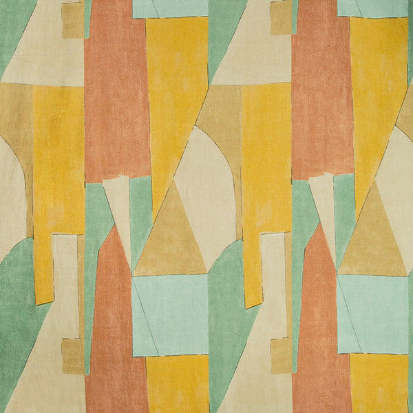 Abstract geometric pattern showcases harmonious colors and balanced composition.