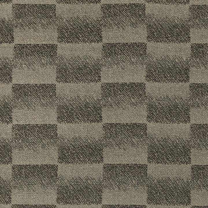 Checkerboard pattern with woven texture creates a high-contrast design.