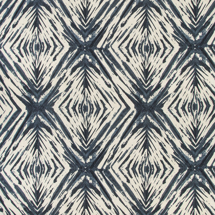 Black and white geometric pattern with tribal-inspired tessellation effect.