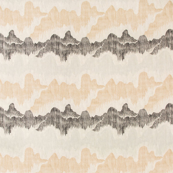 Abstract pattern of jagged mountain ranges in neutral tones.