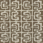 Geometric patterned textile in beige and brown with modern feel.