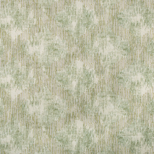 Abstract green fabric with organic, textural pattern for interior design.