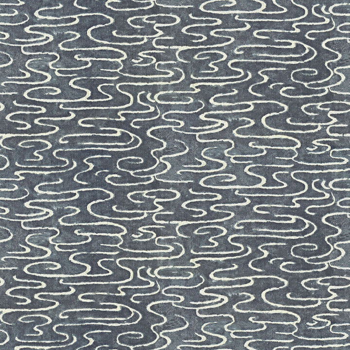 Serpentine squiggles create a mesmerizing tessellation in classic op art style.