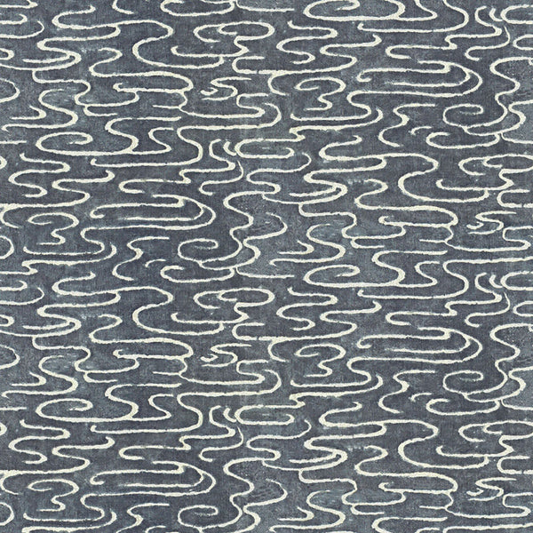 Serpentine squiggles create a mesmerizing tessellation in classic op art style.