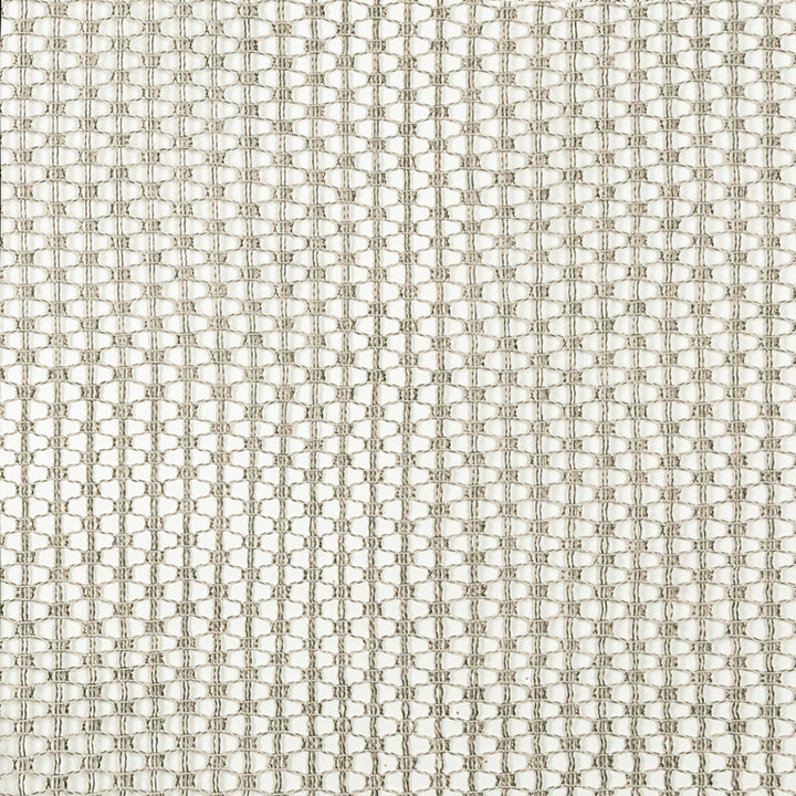 Geometric mesh pattern in neutral tones resembles woven fabric texture.