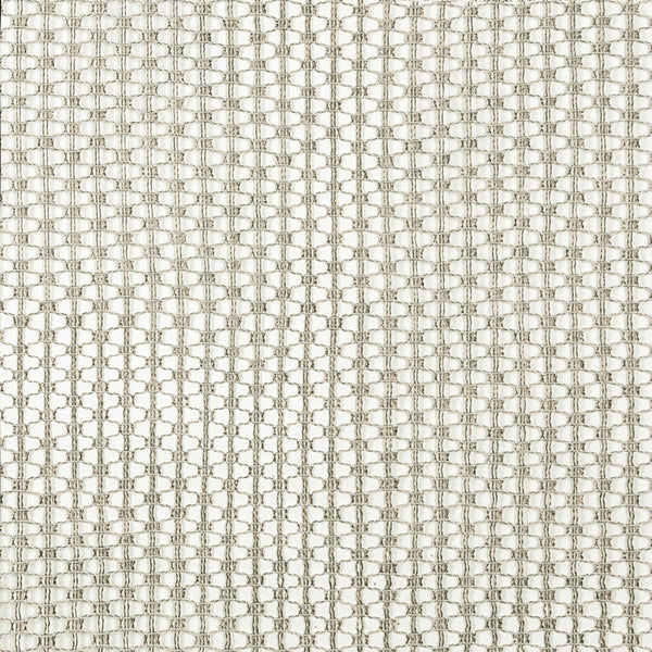 Geometric mesh pattern in neutral tones resembles woven fabric texture.