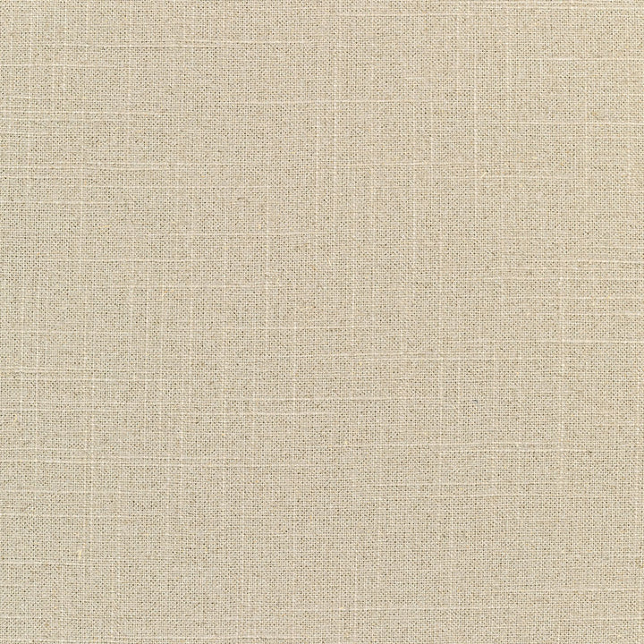 Close-up photo of beige fabric with grid-like pattern and texture.