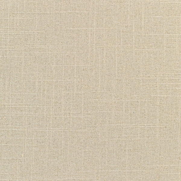 Close-up photo of beige fabric with grid-like pattern and texture.