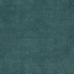 Close-up of teal woven fabric with uniform texture and color.