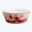 Traditional ceramic bowl with red floral design, perfect for display or serving.