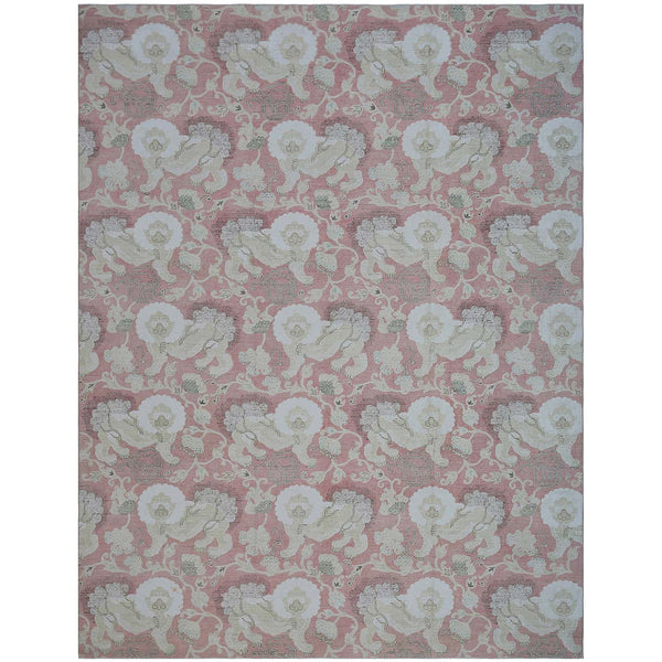 Classic vintage floral pattern on pink background for home décor.