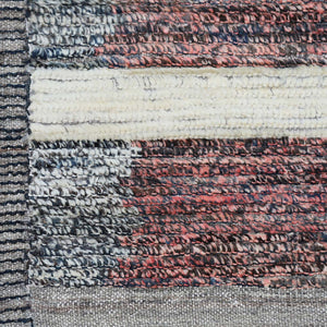 Contemporary striped area rug with gradient effect adds visual interest. - hover