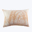 Rectangular pillow with frost-like pattern in vintage peach tones.