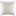 Square-shaped beige pillow with vertical striped pattern and brown trim