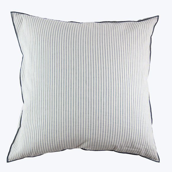Classic striped square pillow with a plush, comfortable design.