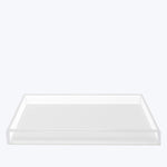 Minimalist white tray with clean lines, perfect for multiple uses.