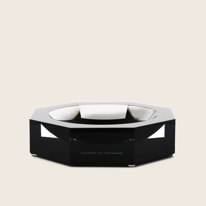 Contemporary geometric ashtray by Alexandra von Furstenberg showcases sleek design.