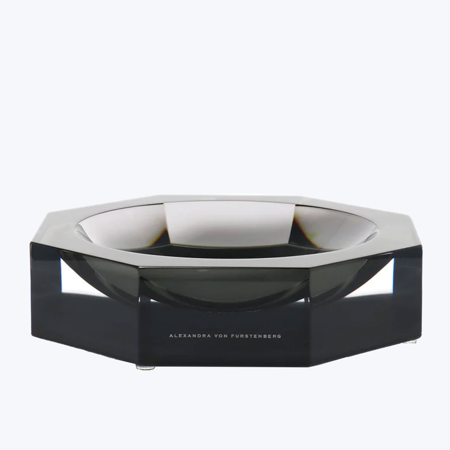 Stylish contemporary bowl/ashtray by Alexandra Von Furstenberg in glossy black.