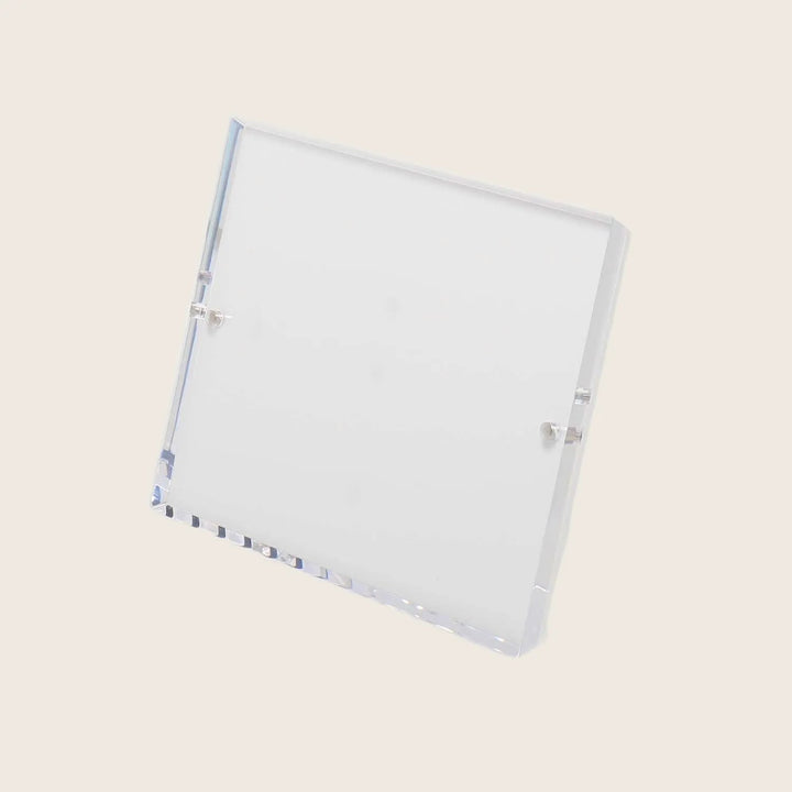 Professional clear acrylic sign holder for displaying menus, ads, or notices.
