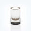 Elegant and modern glass cylinder with geometric design by Alexandra von Furstenberg.
