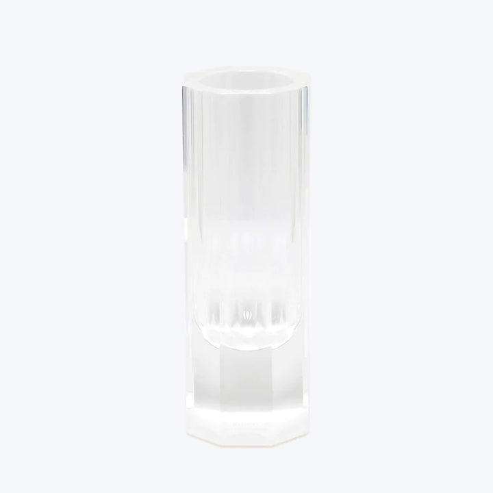 Simple and elegant glass vase, perfect for any interior design.