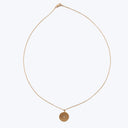 22k Gold Diamon Hammered Charm Necklace