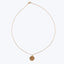 22k Gold Diamon Hammered Charm Necklace