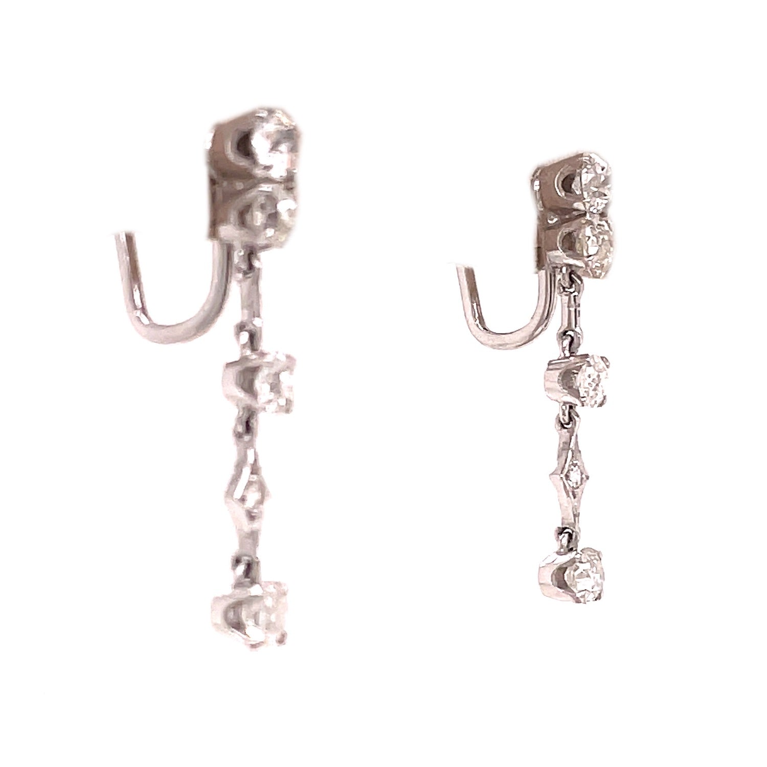 Art Deco Diamond Dangle Earrings