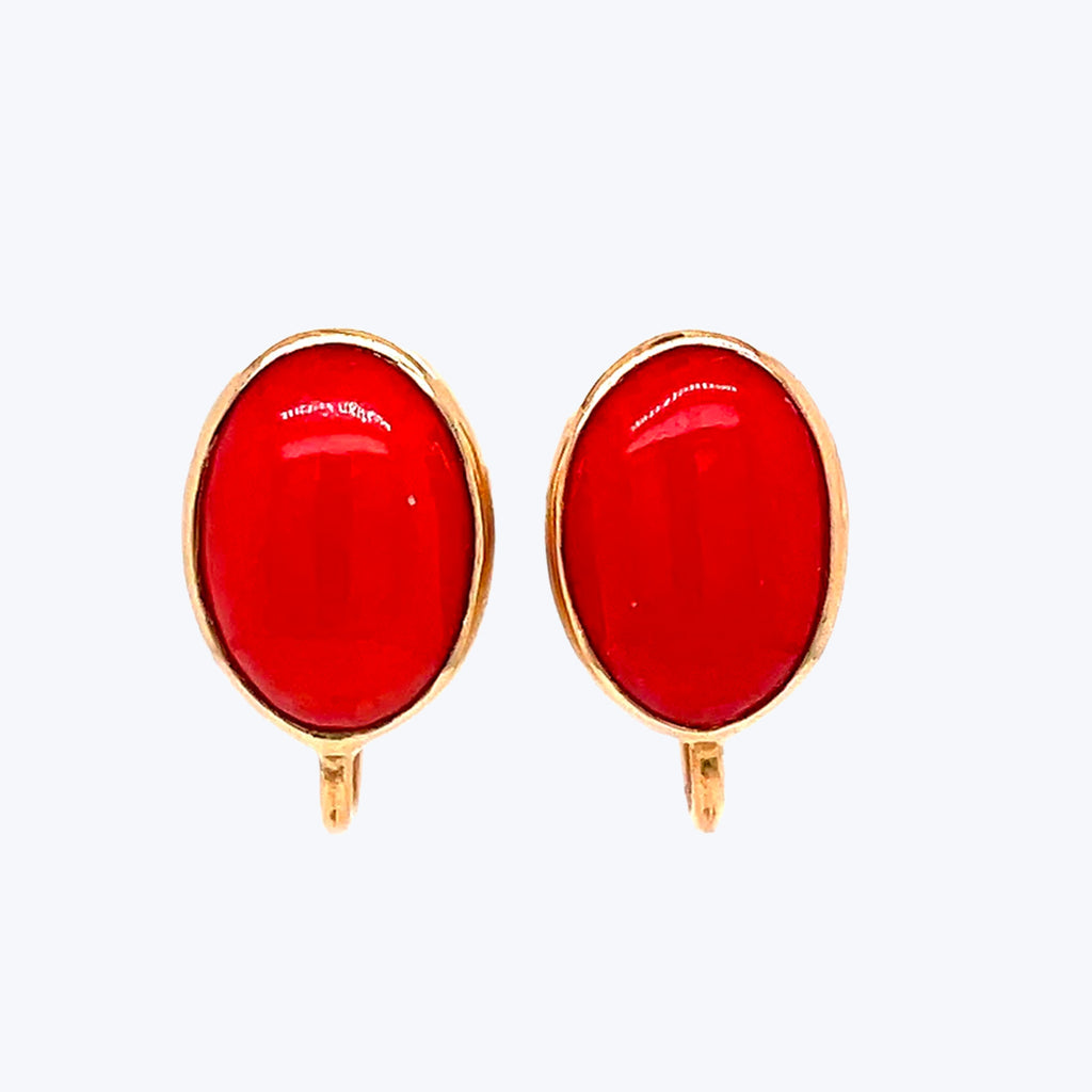 Victorian Coral Earrings Default Title