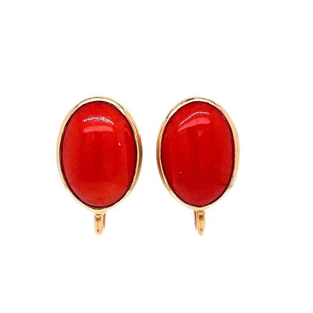 Victorian Coral Earrings Default Title