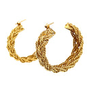 1970s Gold Hoop Earrings Default Title