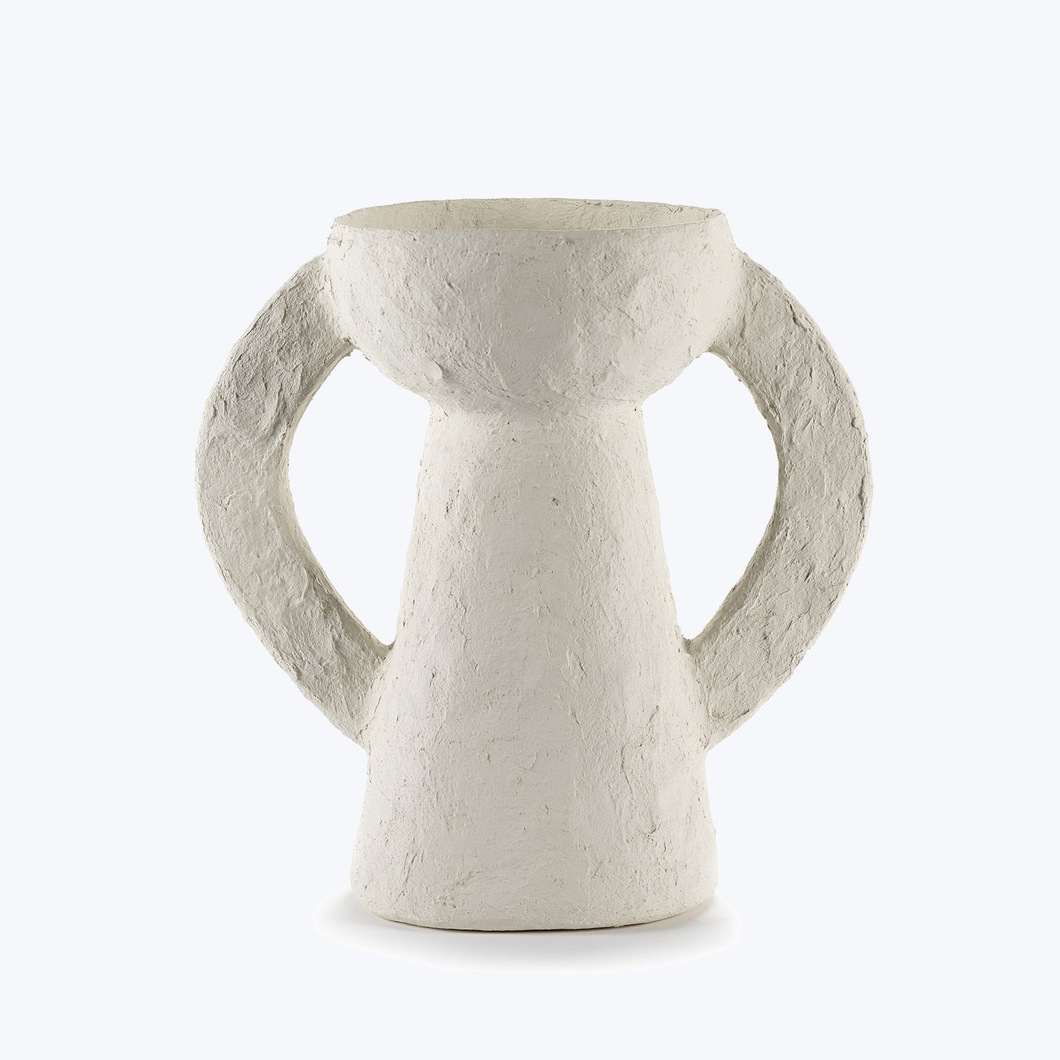 Earth Vase Lg White / 8.6"X8.6"X16.1"