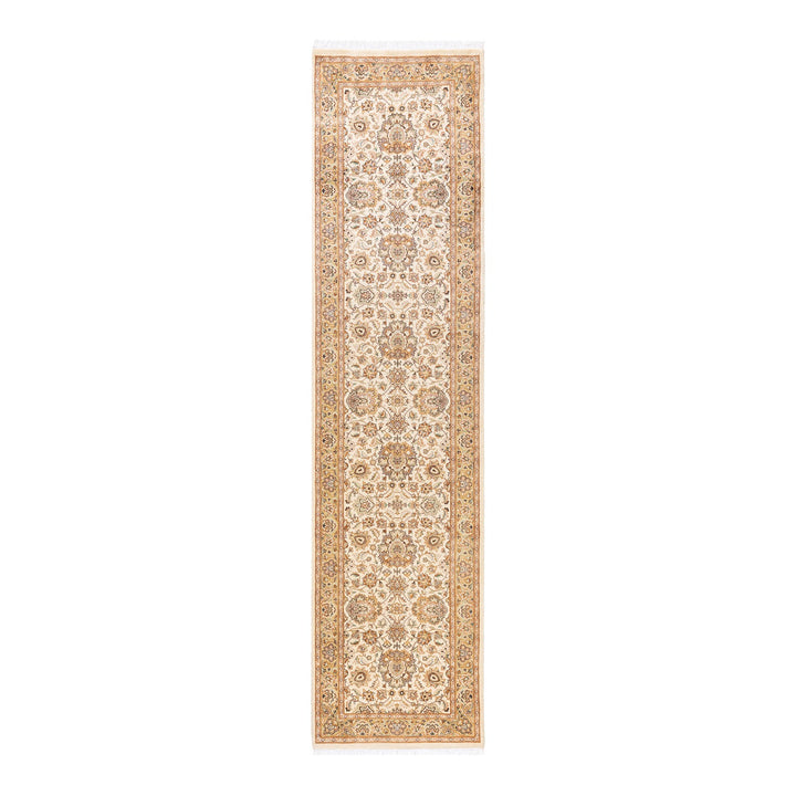 Exquisite Persian runner with intricate floral motifs and geometric patterns.